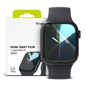 Ringke Dual Easy Skjermbeskytter til Apple Watch 10 46 mm, 3-pakning