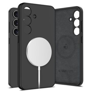 Tech-Protect Liquid Silicone MagSafe Cover til Samsung Galaxy S25 Plus - Sort