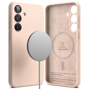 Ringke Silicone MagSafe Cover til Samsung Galaxy S25 Plus - Lyserød