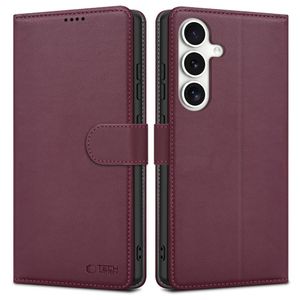 Tech-Protect Wallet Cover Samsung Galaxy S25 - Burgundy