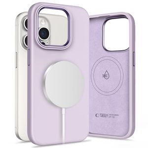 Tech-Protect Silicone Pure Magsafe Deksel til iPhone 15 Pro Max - Lilla