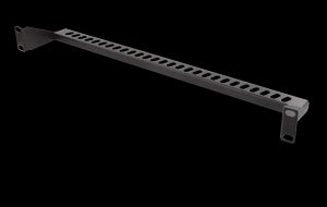 Deltaco kabelstøtte for 19" rackinstallasjon - svart