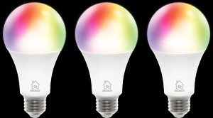 Deltaco smarte LED-pærer E27 RGB WiFi 9W 3-pakning