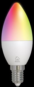 Deltaco Smart LED-pære E14 RGB WiFi 4,9W - flerfarget
