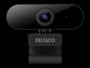 Deltaco Full HD-webcam med 360° rotation – sort