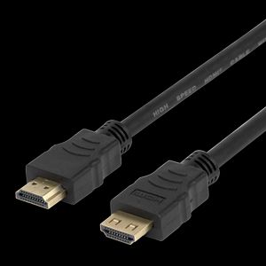 High-Speed Flex HDMI kabel 1m med lås, 4K UHD - Sort