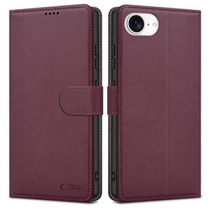 Tech-Protect Wallet Etui til iPhone 16e - Burgundy