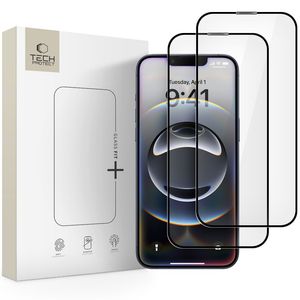 Tech-Protect Glass Fit+ Näytönsuoja 2-pakkaus till iPhone 17e/16e/14/13 Pro/13
