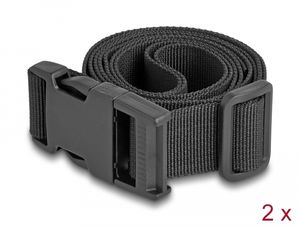 Delock säädettävä matkatavarahihna 2 kpl – musta