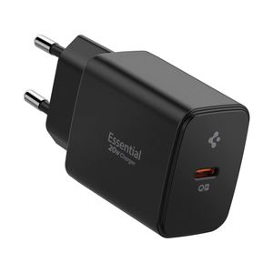 Spigen Essential EE201EU USB-C 20W seinälaturi – Musta