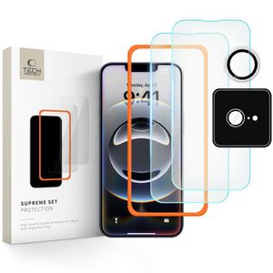 Tech-Protect Supreme Set 3pcs Screen & Lens Protector for iPhone 16e - Transparent