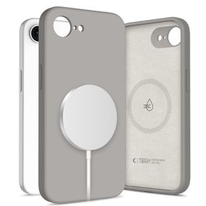 Tech-Protect Liquid Silicone MagSafe Deksel til iPhone 16e - Grå