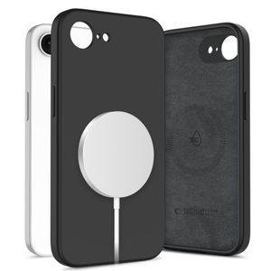 Tech-Protect Liquid Silicone MagSafe Deksel til iPhone 16e - Svart