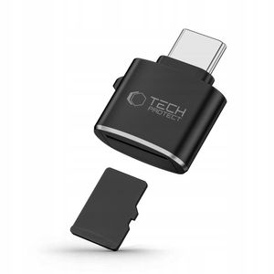 Tech-Protect UltraBoost microSD-kortleser med USB-C - svart
