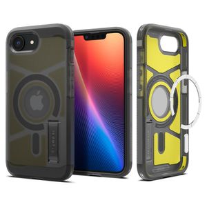 Spigen Tough Armor MagSafe Deksel til iPhone 16e - Gjennomsiktig grå