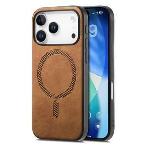 iPhone 18 Pro & iPhone 17 Pro Case MagSafe Kompatibel Kunstlæder - Brun
