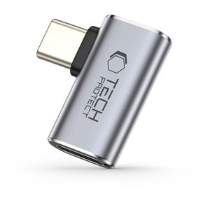 Tech-Protect Ultraboost AA01 USB-C vinklet adapter i grå