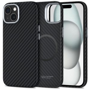 Tech-Protect Ion Carbon MagSafe Deksel til iPhone 15 - Svart