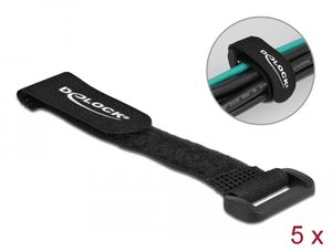 Delock velcrokabelbindere 150 x 20 mm - sort 5 stk.
