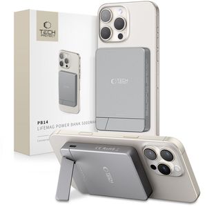 Tech-Protect PB14 LifeMag MagSafe trådløs powerbank 5000 mAh – grå