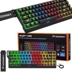Wozinsky WKGP-1165 mekanisk spilltastatur RGB-belysning - svart