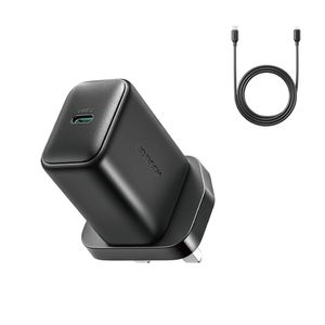 Joyroom USB-C vegglader 25W med 1m USB-C-kabel (UK-plugg) – svart