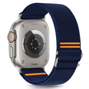 Tech-Protect Nylon Slip Klokkereim til Apple Watch 44/45/46/49 mm - Marineblå