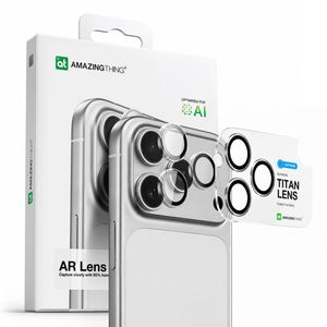 AmazingThing Sapphire Camera Glass Linsebeskytter till iPhone 17 Pro/17 Pro Max - Gjennomsiktig