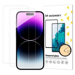 Wozinsky Karkaistu lasi Näytönsuoja 2-pakkaus till iPhone 16 Pro/17 Pro/18 Pro