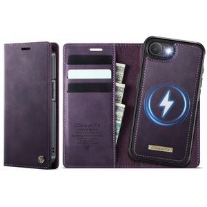 CASEME C49 Cover for iPhone 16e with Wallet, RFID Blocking & MagSafe – Purple