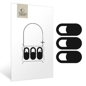 Tech-Protect Cam Fit+ 3-Pak laptop kamera cover – sort