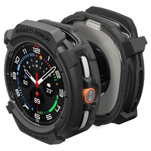 Spigen Rugged Armor Kuori Samsung Galaxy Watch 8 Classic 46mm - Musta