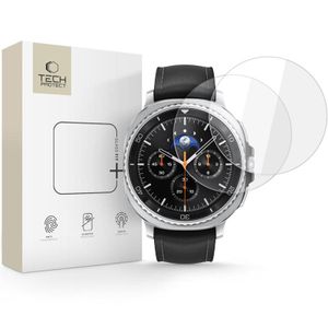 Tech-Protect Glass Fit+ Näytönsuoja Samsung Galaxy Watch 8 Classic 46 mm, 2-pakkaus - Läpinäkyvä
