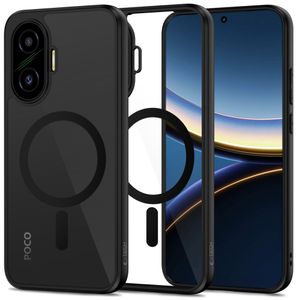 Tech-Protect MagMat MagSafe Cover til Xiaomi Poco F7 5G - Sort/Gennemsigtig