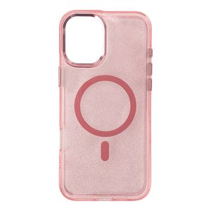 Glitter MagSafe -kuori till iPhone 17 Pro Max - Vaaleanpunainen