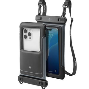 Spigen A611P 2-pack vattentäta mobilfodral universal – svart