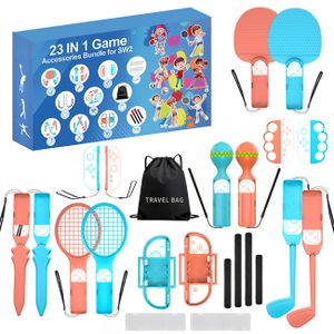 23-in-1 -lisävarustesetti Nintendo Switch 2:lle - oranssi/sininen