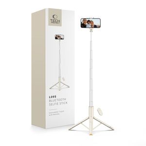 Tech-Protect L09S selfie stick with tripod – beige