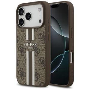 Guess 4G Printed Stripes MagSafe -kuori till iPhone 17 Pro - Ruskea
