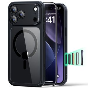 ESR Classic Hybrid MagSafe Set Deksel & Skjermbeskytter till iPhone 17 Pro Max - Svart/Gjennomsiktig