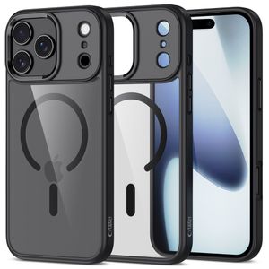 Tech-Protect MagMat MagSafe Deksel till iPhone 17 Pro Max - Svart/Gjennomsiktig