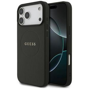 Guess Grained Ring MagSafe -kuori till iPhone 17 Pro Max - Musta