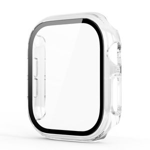 Apple Watch 12 42mm  Cover med skærmbeskyttelse i hærdet glas - Gennemsigtig