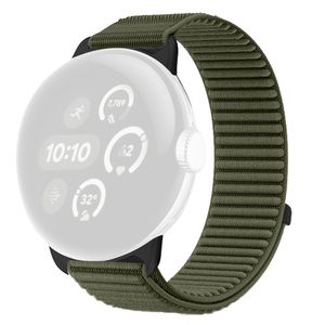 Google Pixel Watch 4 45 mm jne. Kellonranneke Nylon - tummanvihreä