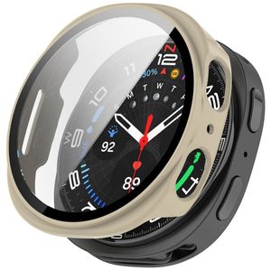 Samsung Galaxy Watch9 44mm Deksel med skjermbeskytter i glass - Hvit