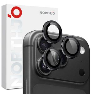 NORTHJO iPhone 18 Pro/18 Pro Max -suojakalvo karkaistusta lasista - musta