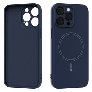 ABEEL iPhone 13 Pro Max MagSafe-yhteensopiva Liquid Silicone Kuori – Tummansininen