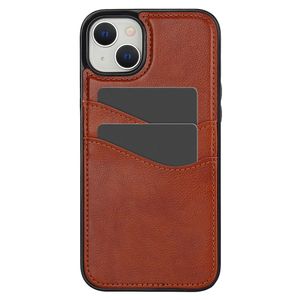 iPhone 13 mini Skal med Korthållare – Brun