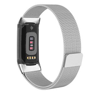 KALEBOL Fitbit Charge 6 / 5 Klokkereim i rustfritt stål - Sølv