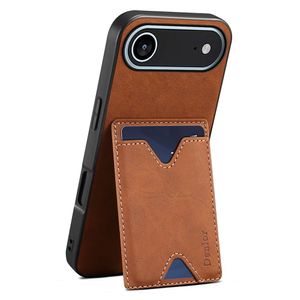 DENIOR iPhone Air Kuori jalustalla - Ruskea